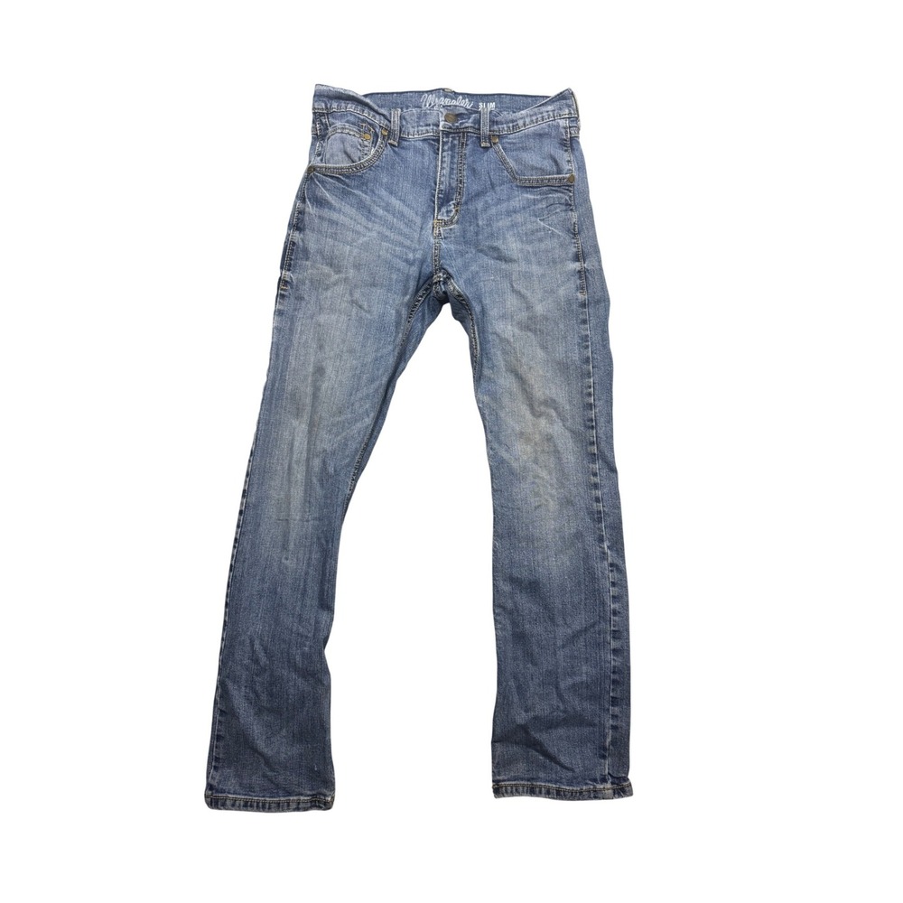 Wrangler Retro Slim Boot Jeans Mens 31x32 Blue Denim WLT77LY Medium Wash